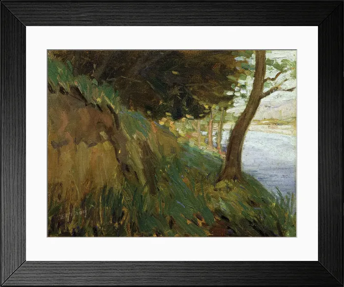 Framed Print : Glimpse of the Hutt River, Western Hutt, (c1910s). Creator: Ernest George Hood Framed Print : Glimpse of the Hutt River, Western Hutt, (c1910s). Creator: Ernest George Hood