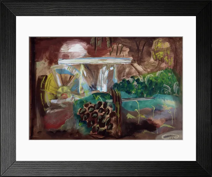 Framed Print : The millwheel, 1942. Creator: Frances Hodgkins Framed Print : The millwheel, 1942. Creator: Frances Hodgkins