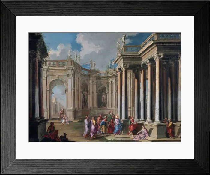 Framed Print : Christ at the Temple, 17th Century. Creator: Giovanni Ghisolfi Framed Print : Christ at the Temple, 17th Century. Creator: Giovanni Ghisolfi
