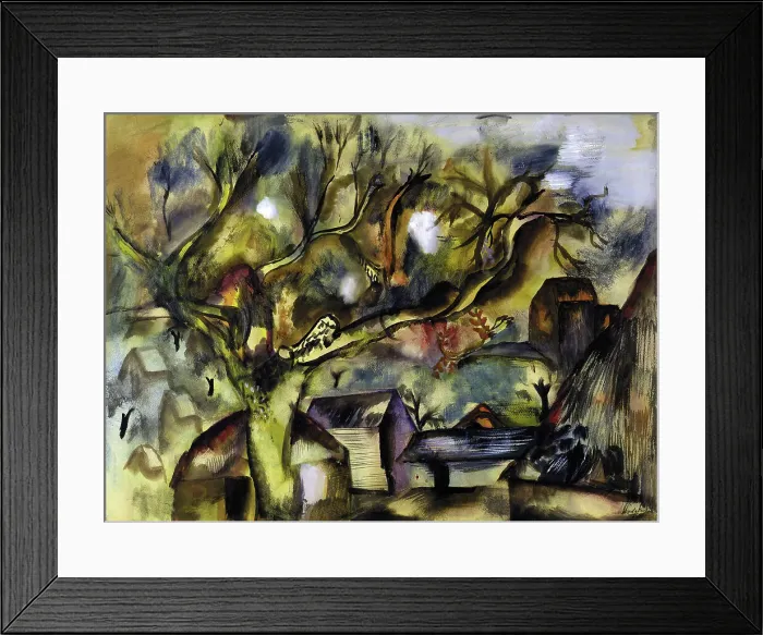 Framed Print : Farm piece, evening, 1936. Creator: Frances Hodgkins