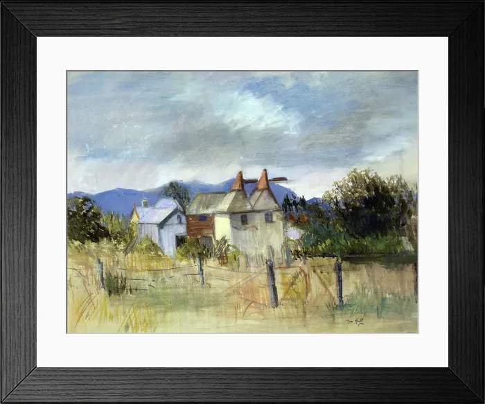 Framed Print : Oast houses, Motueka, c1920. Creator: Mina Arndt Framed Print : Oast houses, Motueka, c1920. Creator: Mina Arndt