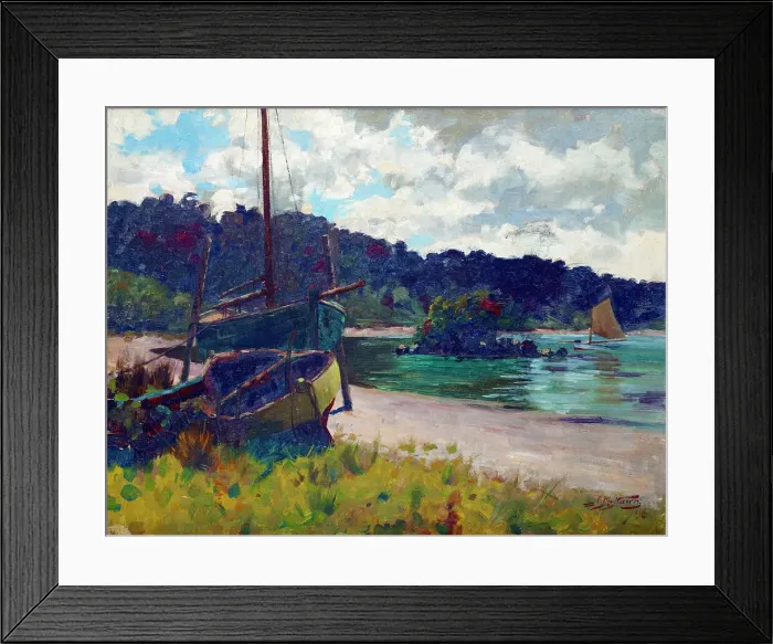 Framed Print : Half Moon Bay, Stewart Island, 1896. Creator: James McLauchlan Nairn Framed Print : Half Moon Bay, Stewart Island, 1896. Creator: James McLauchlan Nairn