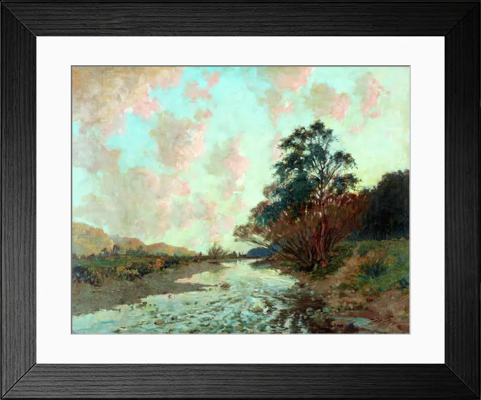 Framed Print : Hutt River, 1892. Creator: James McLauchlan Nairn Framed Print : Hutt River, 1892. Creator: James McLauchlan Nairn