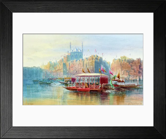 Framed Print : Benares, 1870-1871. Creator: Nicholas Chevalier Framed Print : Benares, 1870-1871. Creator: Nicholas Chevalier