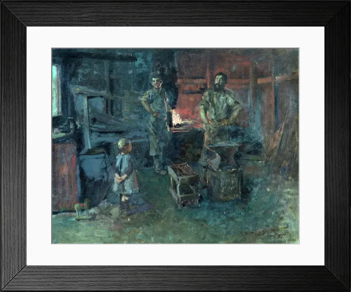 Framed Print : Blacksmith's shop in Tinakori Road, 1895. Creator: James McLauchlan Nairn Framed Print : Blacksmith's shop in Tinakori Road, 1895. Creator: James McLauchlan Nairn