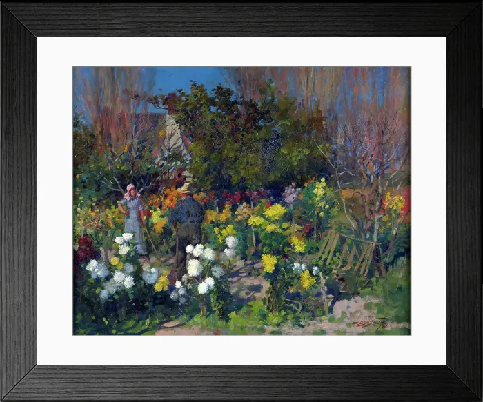 Framed Print : Autumn blooms, 1899. Creator: James McLauchlan Nairn Framed Print : Autumn blooms, 1899. Creator: James McLauchlan Nairn