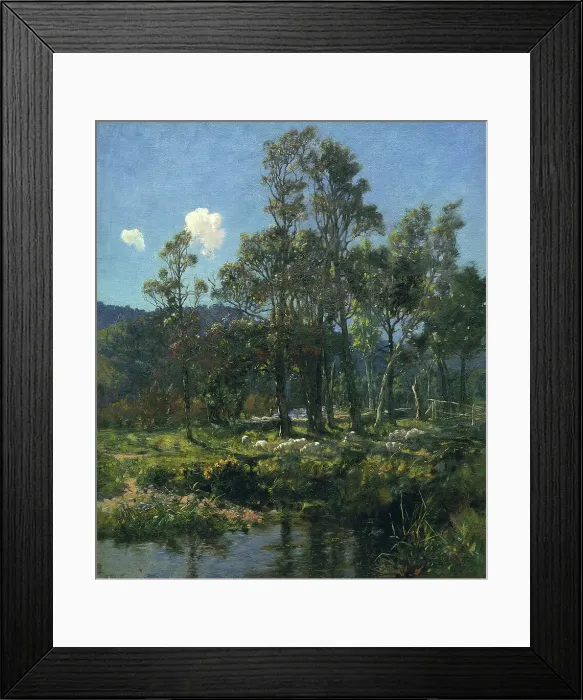 Framed Print : Changing pasture, 1899. Creator: James McLauchlan Nairn Framed Print : Changing pasture, 1899. Creator: James McLauchlan Nairn