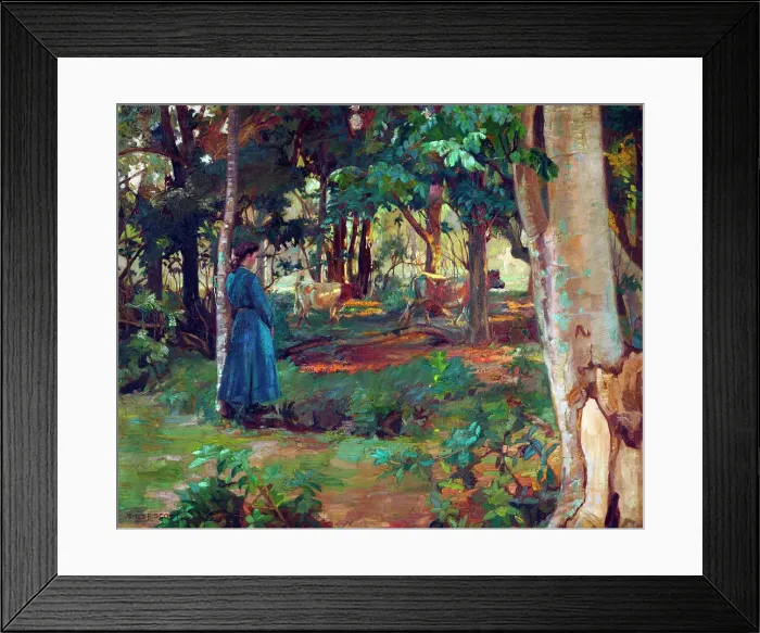 Framed Print : Fetching the cows, 1911. Creator: James Fraser Scott Framed Print : Fetching the cows, 1911. Creator: James Fraser Scott