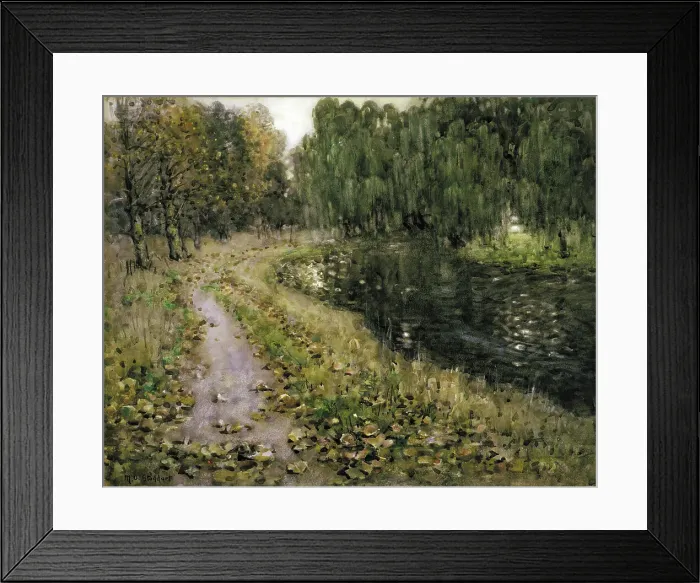Framed Print : Riverside, autumn, c1930. Creator: Margaret Stoddart Framed Print : Riverside, autumn, c1930. Creator: Margaret Stoddart