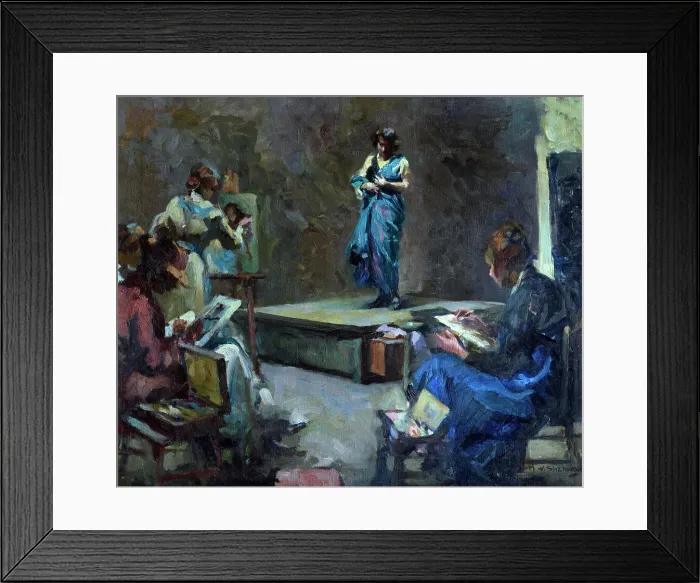 Framed Print : The model, 1919. Creator: Maud Winifred Sherwood Framed Print : The model, 1919. Creator: Maud Winifred Sherwood