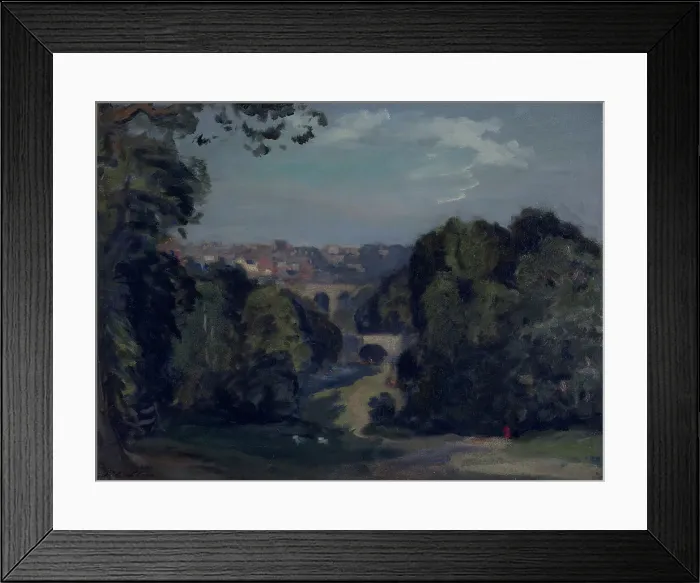 Framed Print : Two bridges, Knaresborough, 1900. Creator: Philip Wilson Steer Framed Print : Two bridges, Knaresborough, 1900. Creator: Philip Wilson Steer