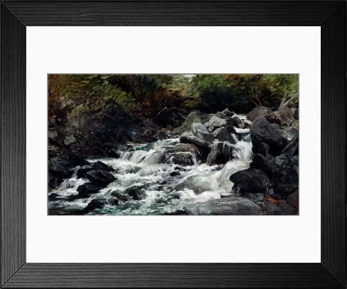 Framed Print : Mountain stream, Otira Gorge, c1893. Creator: Petrus van der Velden Framed Print : Mountain stream, Otira Gorge, c1893. Creator: Petrus van der Velden