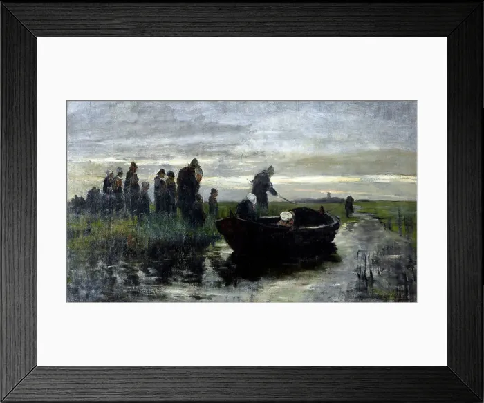 Framed Print : Marken funeral barge, 1890-1891. Creator: Petrus van der Velden Framed Print : Marken funeral barge, 1890-1891. Creator: Petrus van der Velden