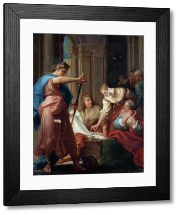 Framed Print : Achilles and the daughters of Lycomedes, c1760s. Creator: Pompeo Batoni Framed Print : Achilles and the daughters of Lycomedes, c1760s. Creator: Pompeo Batoni