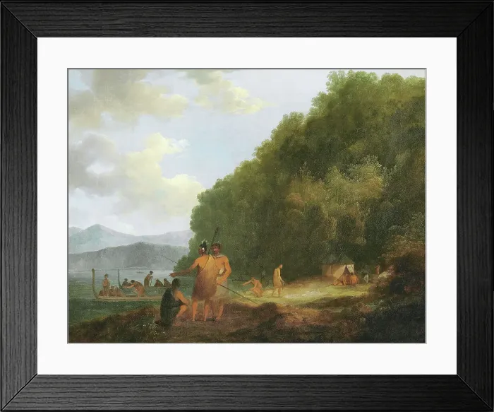 Framed Print : Ship Cove, Queen Charlotte Sound, c1788. Creator: John Webber Framed Print : Ship Cove, Queen Charlotte Sound, c1788. Creator: John Webber