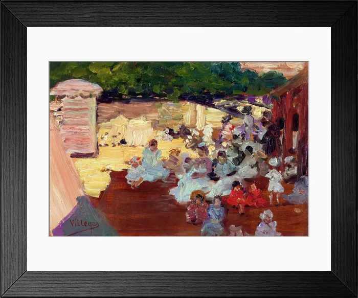 Framed Print : La Plage de San Sebastian, c1900s. Creator: José Villegas Cordero Framed Print : La Plage de San Sebastian, c1900s. Creator: José Villegas Cordero