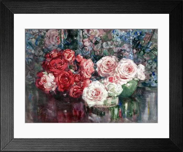Framed Print : Roses, c1930. Creator: Margaret Stoddart Framed Print : Roses, c1930. Creator: Margaret Stoddart
