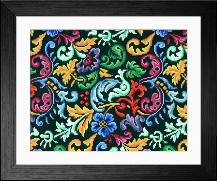Framed Print : Needlework pattern, c1870-1900. Creator: Ludwig Wilhelm Wittich Framed Print : Needlework pattern, c1870-1900. Creator: Ludwig Wilhelm Wittich