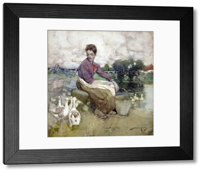 Framed Print : The right of way, 1902. Creator: William Lee-Hankey Framed Print : The right of way, 1902. Creator: William Lee-Hankey