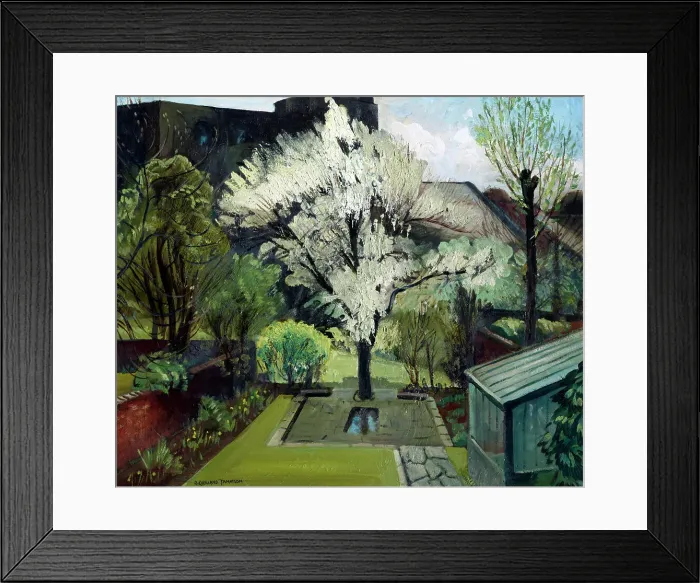 Framed Print : Blossom in a London garden, 1930s. Creator: Robert Kirkland Jamieson Framed Print : Blossom in a London garden, 1930s. Creator: Robert Kirkland Jamieson