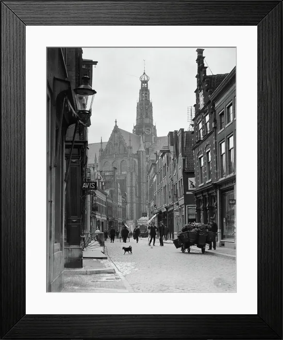 Framed Print : Street scene, Haarlem, the Netherlands, 1906-1917. Creator: George Crombie Framed Print : Street scene, Haarlem, the Netherlands, 1906-1917. Creator: George Crombie