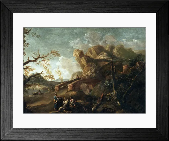 Framed Print : Landscape, c1645. Creator: Salvator Rosa Framed Print : Landscape, c1645. Creator: Salvator Rosa