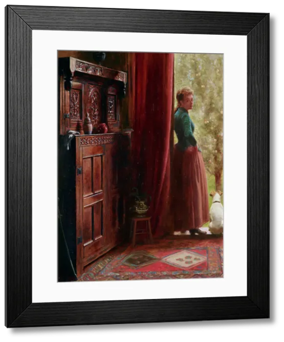 Framed Print : An autumn idyll, 1891. Creator: W Paul Davis Framed Print : An autumn idyll, 1891. Creator: W Paul Davis