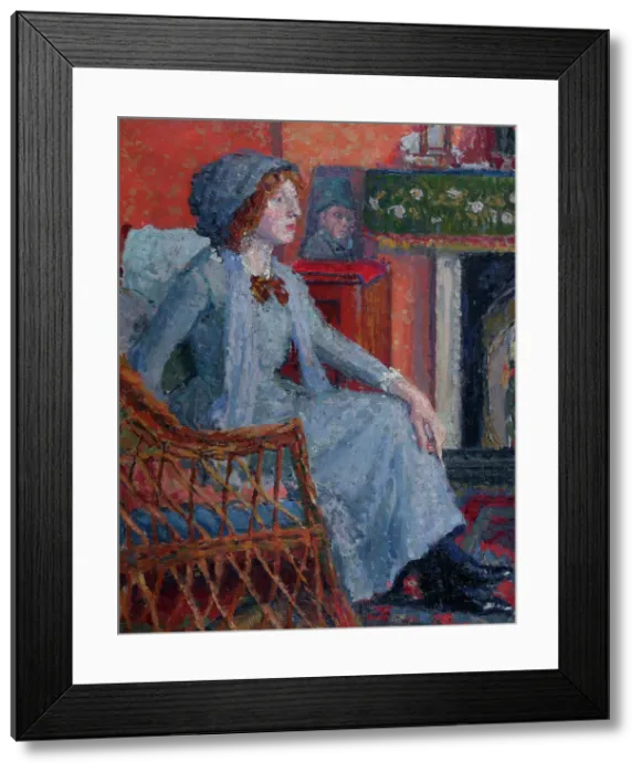 Framed Print : The artist's wife, Mornington Crescent, 1911. Creator: Spencer Gore Framed Print : The artist's wife, Mornington Crescent, 1911. Creator: Spencer Gore