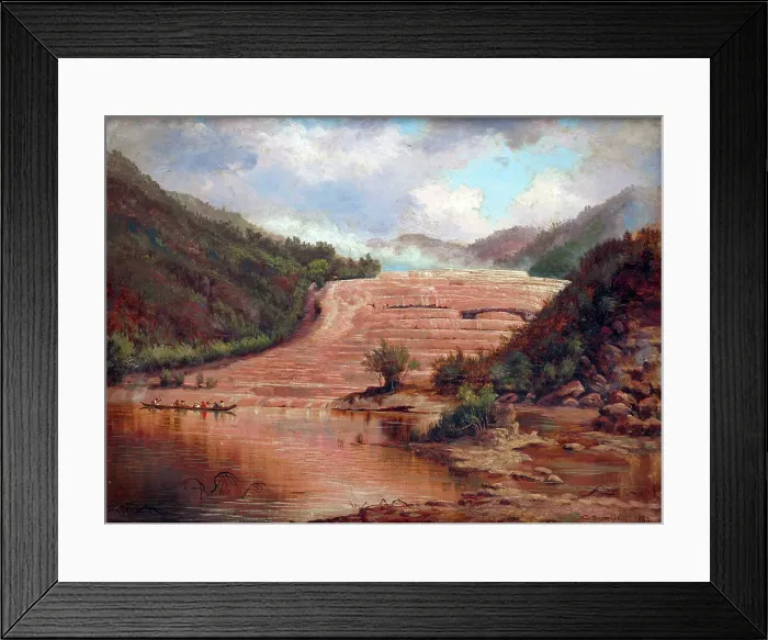 Framed Print : Pink Terraces, 1882. Creator: Charles Blomfield Framed Print : Pink Terraces, 1882. Creator: Charles Blomfield