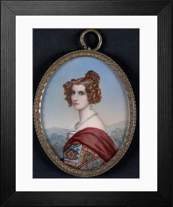 Framed Print : Miniature painting, c1830. Creator: Joseph Karl Stieler Framed Print : Miniature painting, c1830. Creator: Joseph Karl Stieler