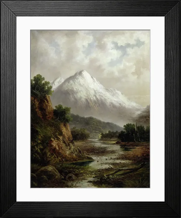 Framed Print : Bed of the Waimakariri River, (c1900s). Creator: Thomas Reginald Attwood