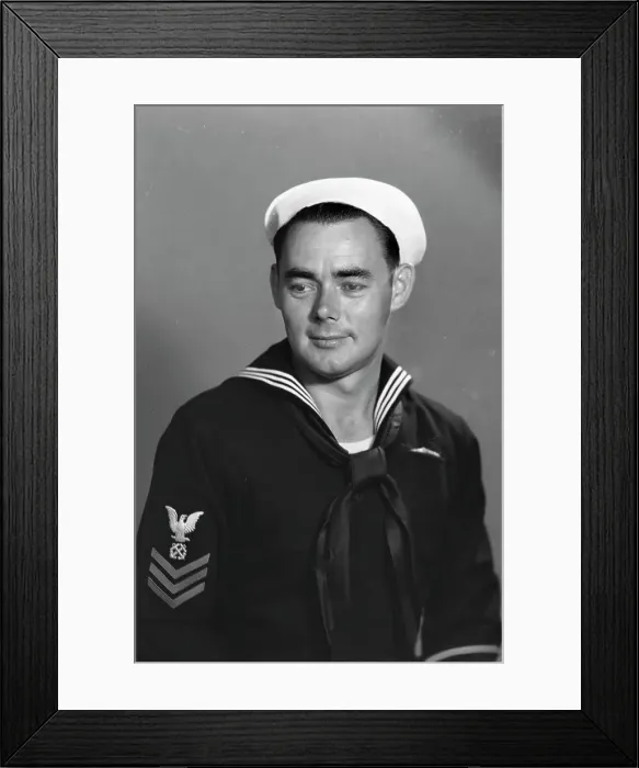 Framed Print : American sailor, 1940s. Creator: Cuba Photographic Studio Framed Print : American sailor, 1940s. Creator: Cuba Photographic Studio