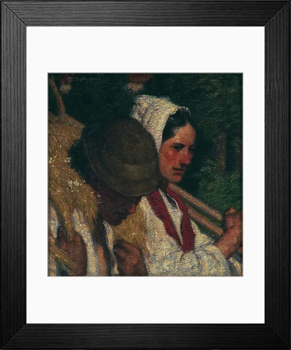 Framed Print : Harvesters, portraits of Ivan and Jeanne, 1900-1912. Creator: Thomas Brown Framed Print : Harvesters, portraits of Ivan and Jeanne, 1900-1912. Creator: Thomas Brown