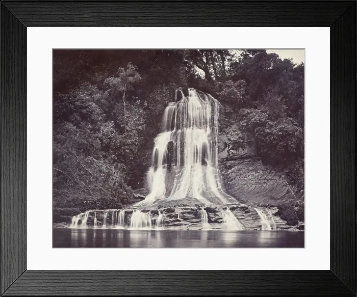 Framed Print : Kakahi Fall near Tawhata - Wanganui [sic] River, 1885. Creator: Burton Brothers