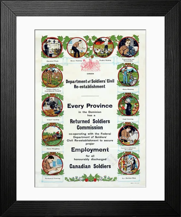 Framed Print : Poster, Department of Soldiers Civil Re-establishment, 1918. Creator: Department of Soldiers Civil Re-establishment Framed Print : Poster, Department of Soldiers Civil Re-establishment, 1918. Creator: Department of Soldiers Civil Re-establishment