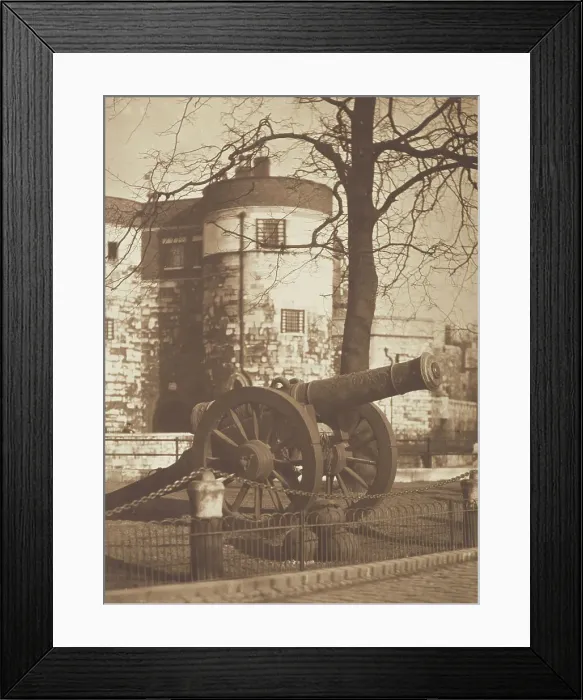 Framed Print : An old warrior, Tower grounds. From the album: Photograph album - London, 1920s. Creator: Harry Moult Framed Print : An old warrior, Tower grounds. From the album: Photograph album - London, 1920s. Creator: Harry Moult