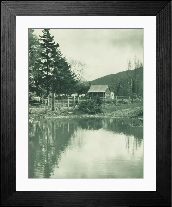 Framed Print : Silverstream ford, Wellington. From the album: Camera Pictures of New Zealand, 1920s. Creator: Harry Moult Framed Print : Silverstream ford, Wellington. From the album: Camera Pictures of New Zealand, 1920s. Creator: Harry Moult
