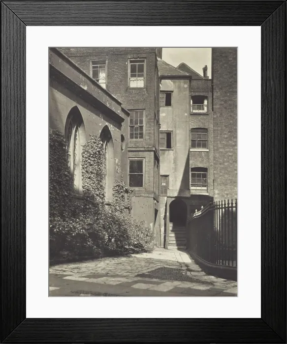 Framed Print : A corner in Clifford's Inn. From the album: Photograph album - London, 1920s. Creator: Harry Moult Framed Print : A corner in Clifford's Inn. From the album: Photograph album - London, 1920s. Creator: Harry Moult