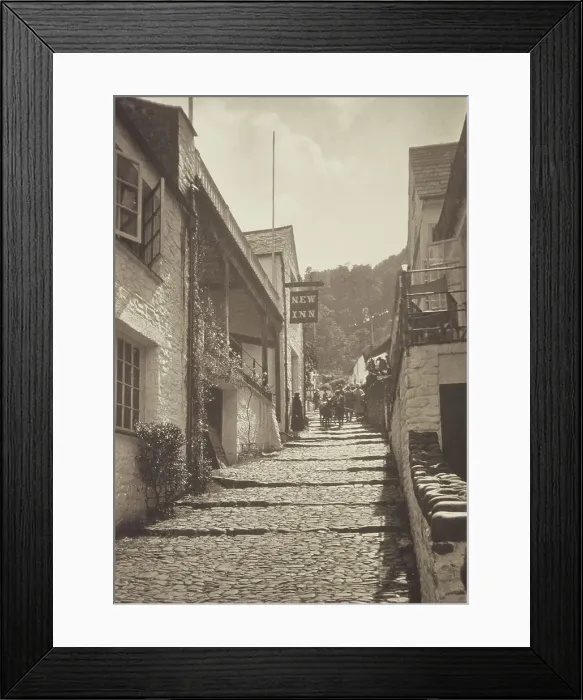 Framed Print : The New Inn, Clovelly. From the album: Photograph album - England, 1920s. Creator: Harry Moult Framed Print : The New Inn, Clovelly. From the album: Photograph album - England, 1920s. Creator: Harry Moult