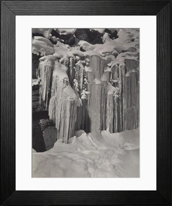 Framed Print : Icicles on the road to Murren, Switzerland, 1920s. Creator: Harry Moult Framed Print : Icicles on the road to Murren, Switzerland, 1920s. Creator: Harry Moult