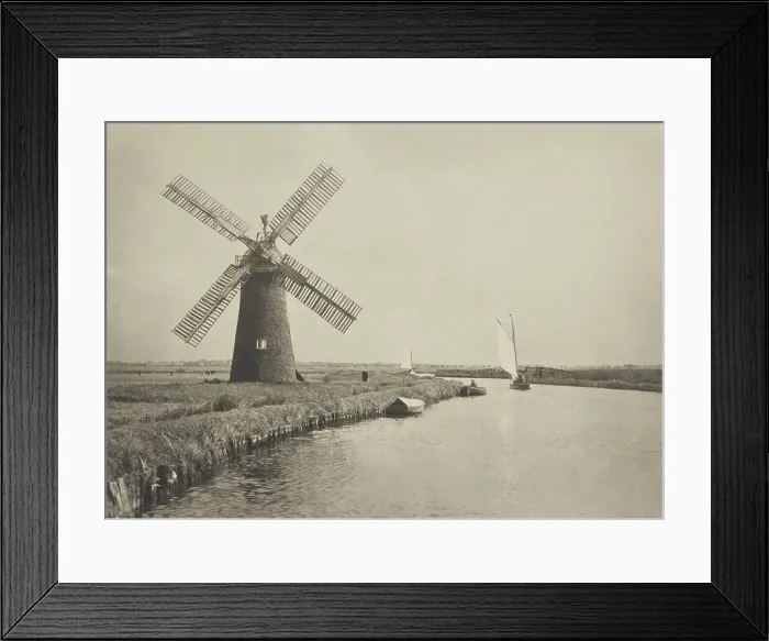 Framed Print : Potter Heigham, Norfolk Broads. From the album: Photograph album - England, 1920s. Creator: Harry Moult Framed Print : Potter Heigham, Norfolk Broads. From the album: Photograph album - England, 1920s. Creator: Harry Moult