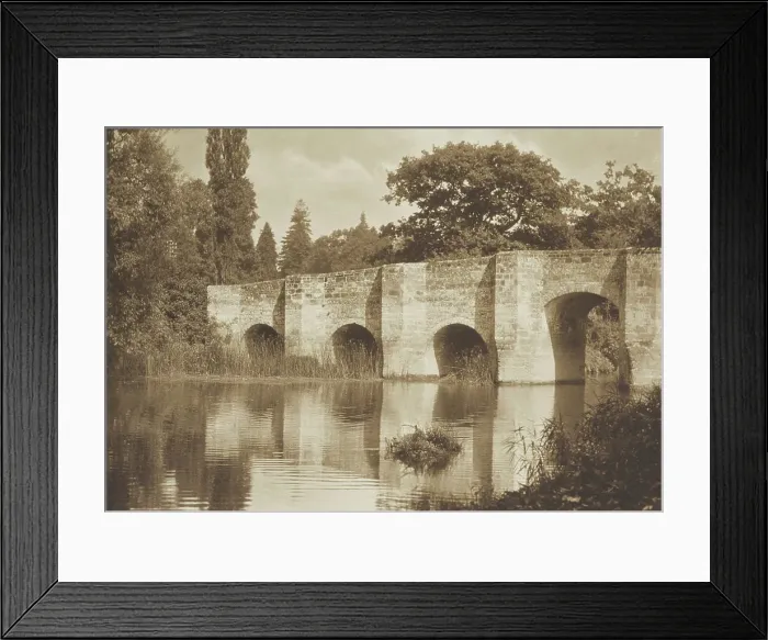 Framed Print : [Stone bridge]. From the album: Photograph album - England, 1920s. Creator: Harry Moult