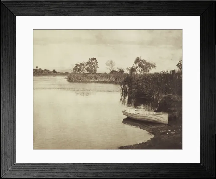 Framed Print : The fringe of the lake. From the album: Camera Pictures of New Zealand, 1920s. Creator: Harry Moult Framed Print : The fringe of the lake. From the album: Camera Pictures of New Zealand, 1920s. Creator: Harry Moult