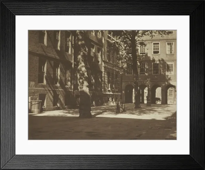 Framed Print : The pump court, the Temple. From the album: Photograph album - London, 1920s. Creator: Harry Moult Framed Print : The pump court, the Temple. From the album: Photograph album - London, 1920s. Creator: Harry Moult