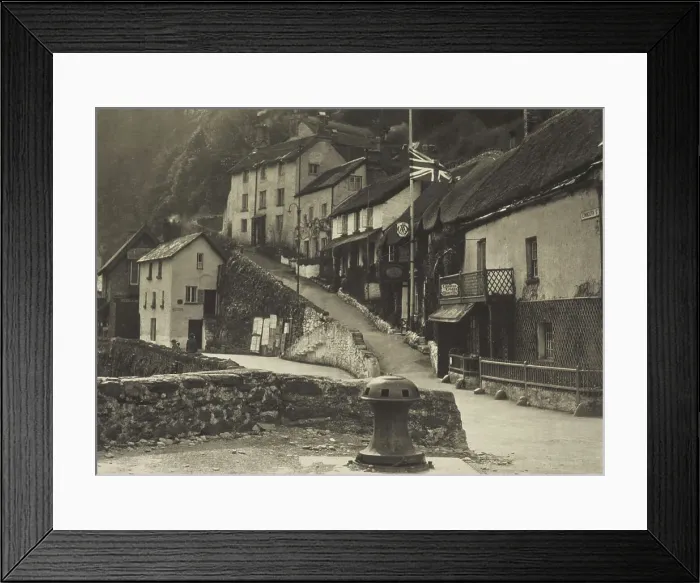 Framed Print : Lynmouth, North Devon. From the album: Photograph album - England, 1920s. Creator: Harry Moult Framed Print : Lynmouth, North Devon. From the album: Photograph album - England, 1920s. Creator: Harry Moult