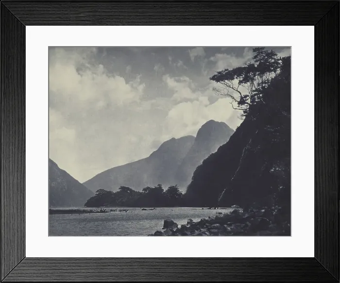 Framed Print : In Milford Sound, 1920s. Creator: Harry Moult Framed Print : In Milford Sound, 1920s. Creator: Harry Moult