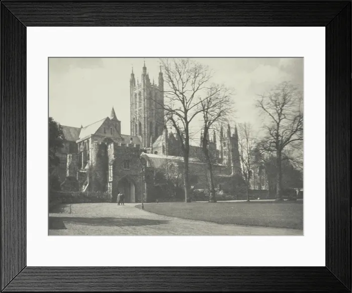 Framed Print : Canterbury Cathedral. From the album: Photograph album - England, 1920s. Creator: Harry Moult Framed Print : Canterbury Cathedral. From the album: Photograph album - England, 1920s. Creator: Harry Moult