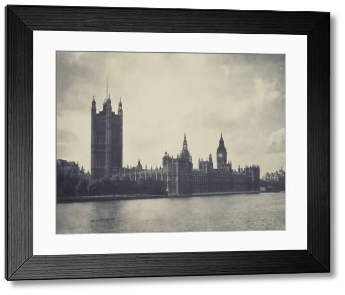 Framed Print : The houses of parliament. From the album: Photograph album - London, 1920s. Creator: Harry Moult Framed Print : The houses of parliament. From the album: Photograph album - London, 1920s. Creator: Harry Moult