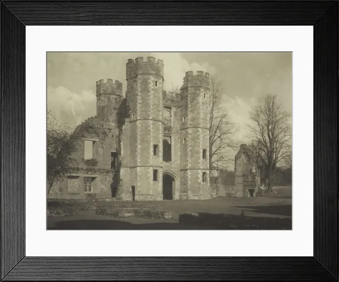 Framed Print : The ruins of Cowdray, Sussex. From the album: Photograph album - England, 1920s. Creator: Harry Moult Framed Print : The ruins of Cowdray, Sussex. From the album: Photograph album - England, 1920s. Creator: Harry Moult