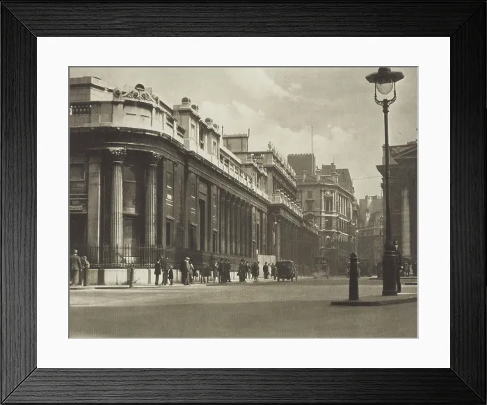 Framed Print : [Princes Street corner]. From the album: Photograph album - London, 1920s. Creator: Harry Moult